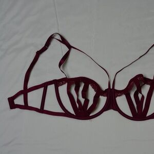 Burgundy Strappy Bra